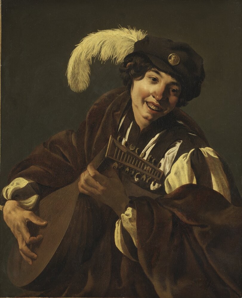 A Boy Playing the Lute