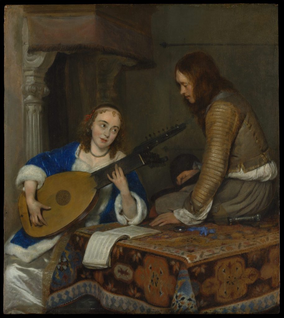 a-woman-playing-the-theorbo-lute-and-a-cavalier
