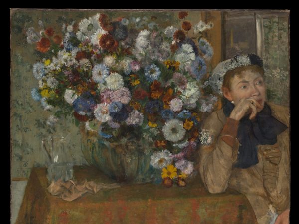 A Woman Seated beside a Vase of Flowers (Madame Paul Valpinçon?)
