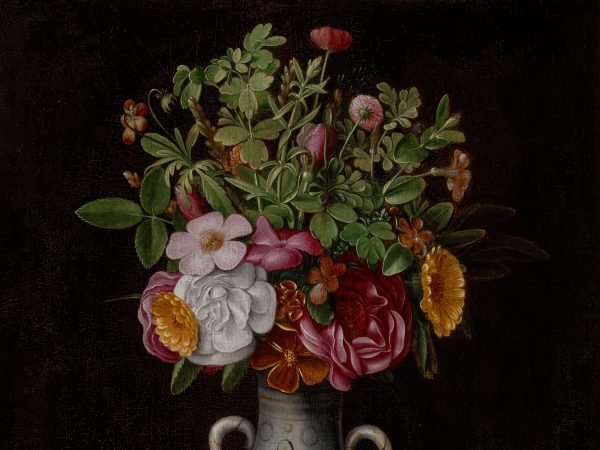 Bouquet of Flowers in a Two-Handled Vase