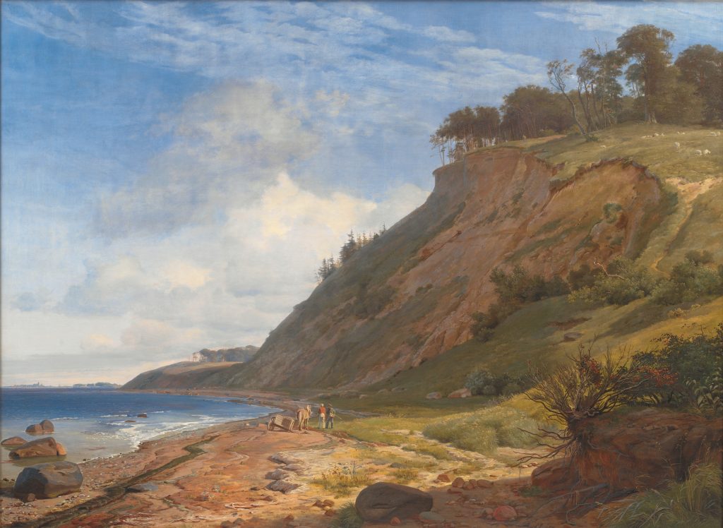 En dansk kyst. Motiv fra Kitnæs ved Roskilde Fjord