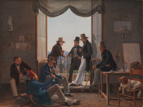 Et selskab af danske kunstnere i Rom