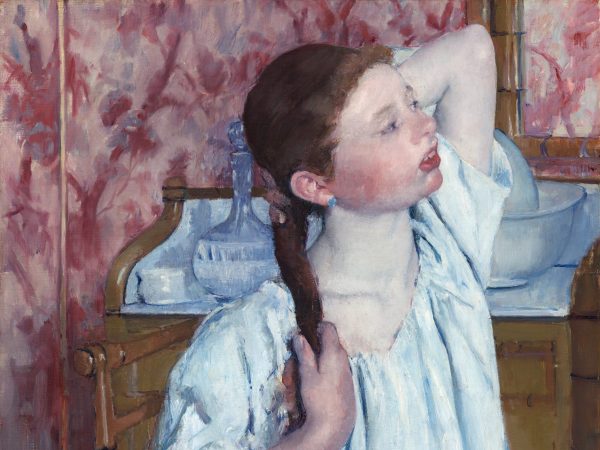 Girl Arranging Her Hair
