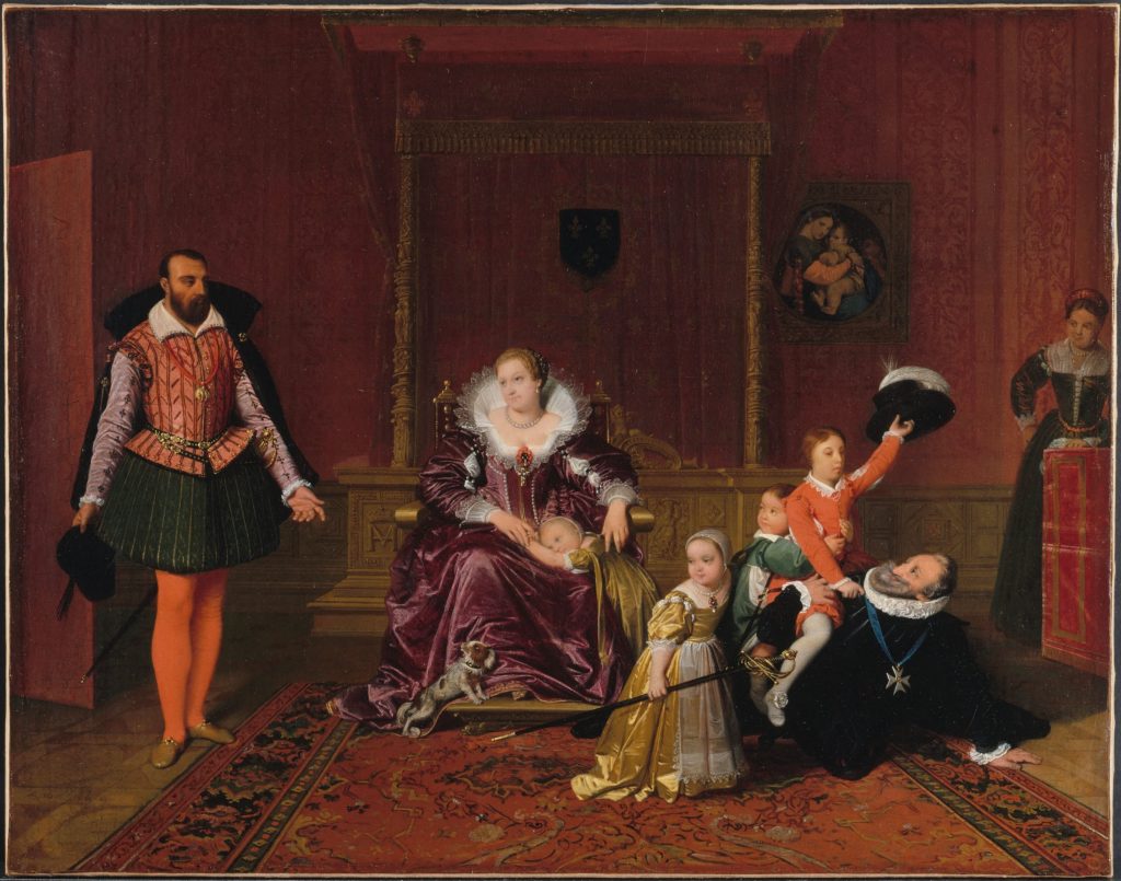 Henri IV jouant avec ses enfants au moment où l'ambassadeur d'Espagne est admis en sa présence
