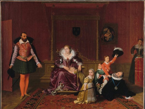 Henri IV jouant avec ses enfants au moment où l'ambassadeur d'Espagne est admis en sa présence