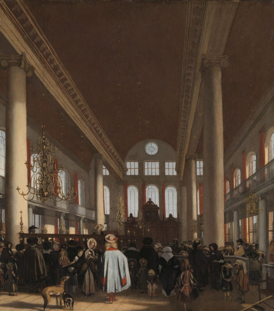 Interior of the Portuguese Synagogue in Amsterdam