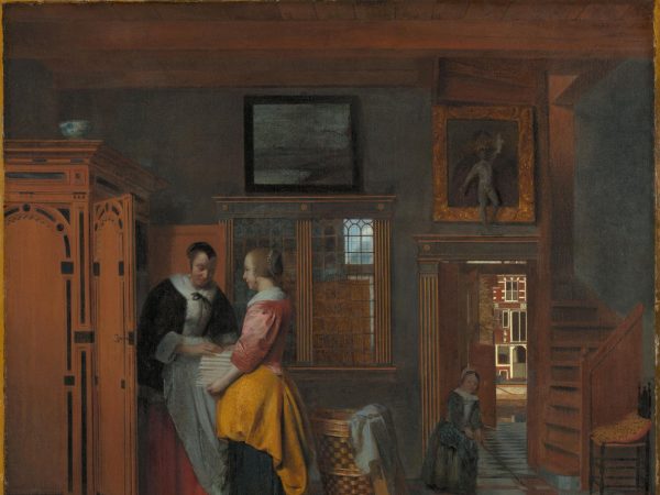 Interior with Women beside a Linen Cupboard
