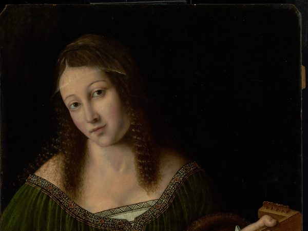 Lady Playing a Lute