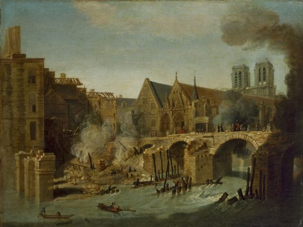 Le Petit-Pont, après l'incendie de 1718