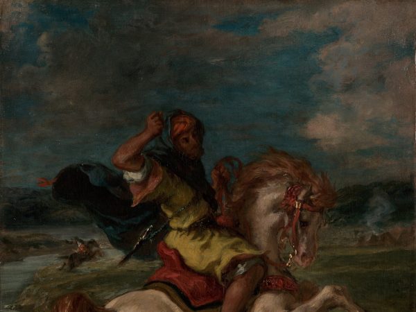Moroccan Horseman Crossing a Ford