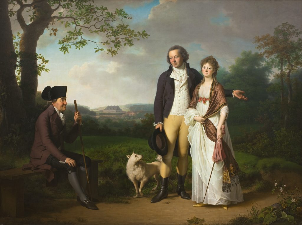 Niels Ryberg med sin søn Johan Christian og svigerdatter Engelke, f. Falbe