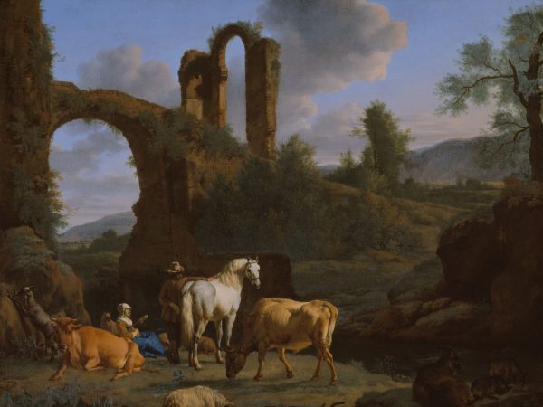 Pastoral Landscape with Ruins