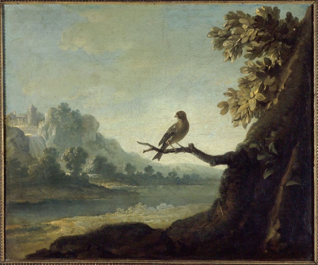 Paysage avec un oiseau
