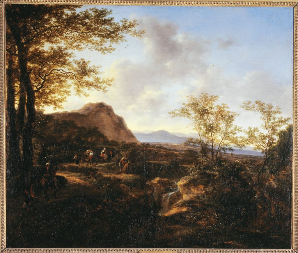Paysage avec voyageurs