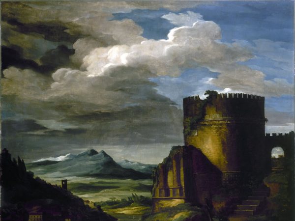 Paysage italien au tombeau