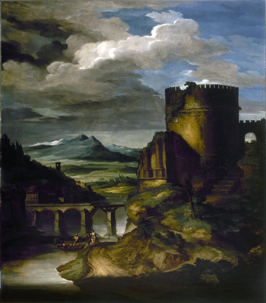 Paysage italien au tombeau