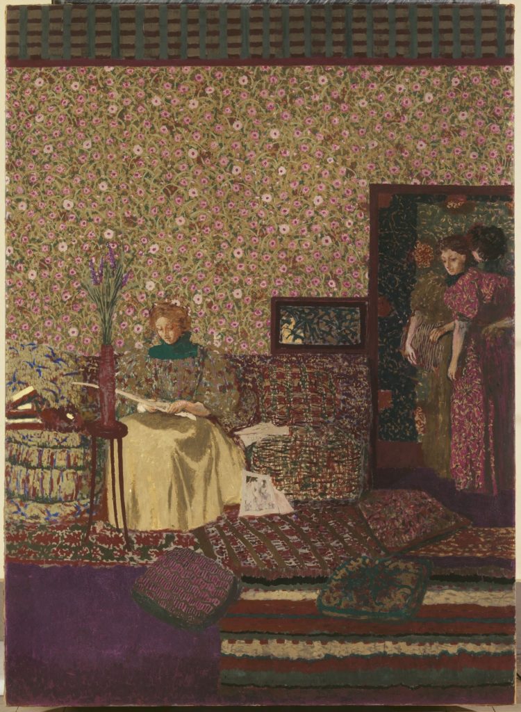 Personnages dans un intérieur. L'intimité