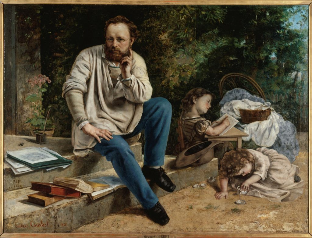 Pierre-Joseph Proudhon et ses enfants en 1853