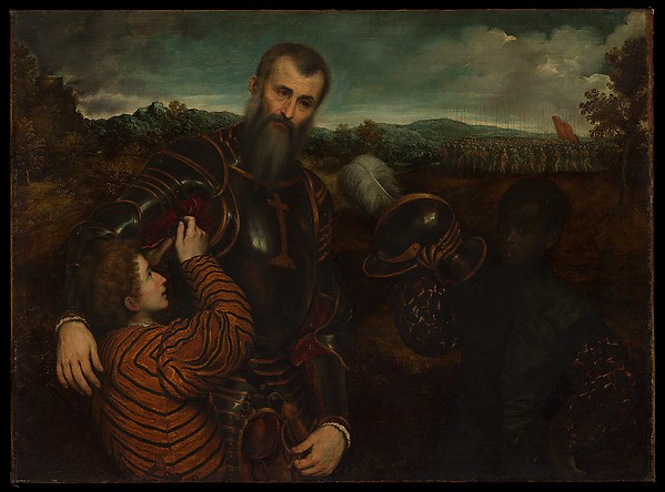 portrait-of-a-man-in-armor-with-two-pages