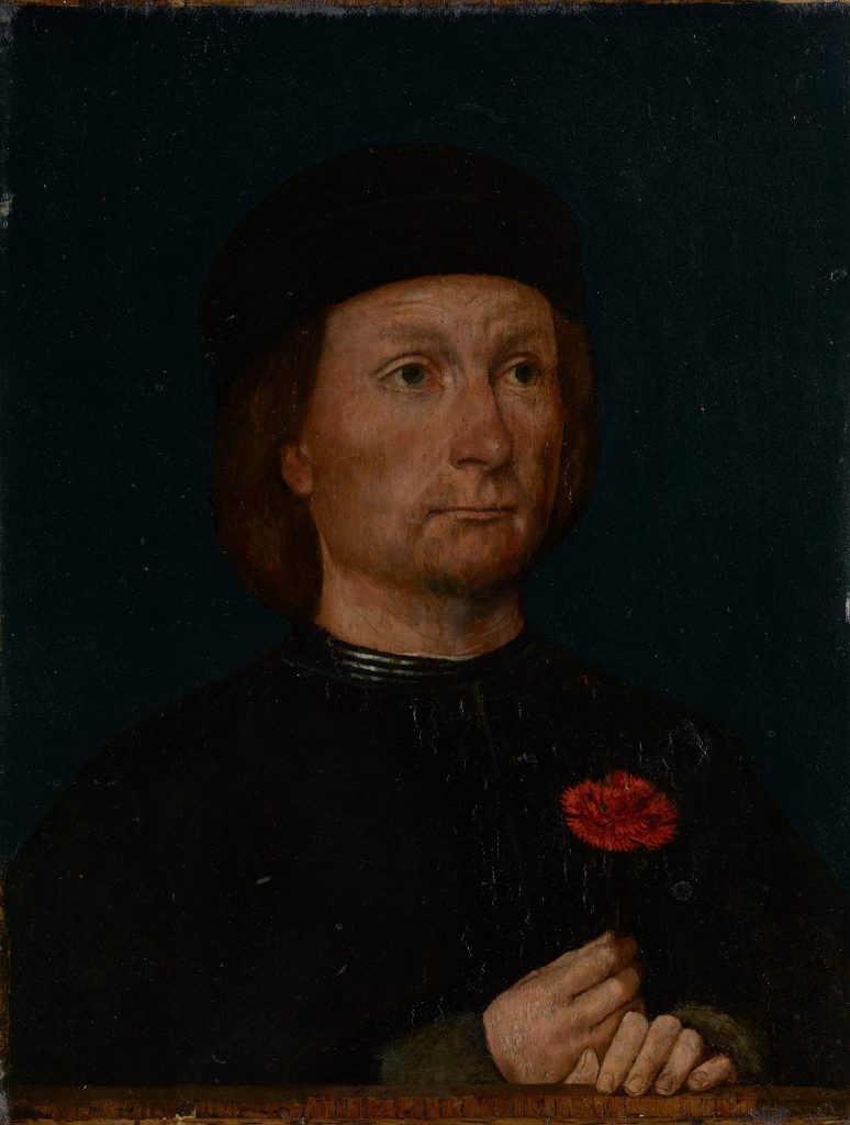 Portrait of a Man with a Pink