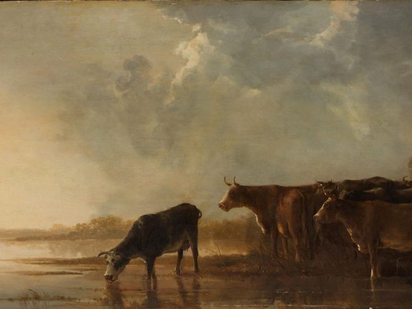 River Landscape with Cows