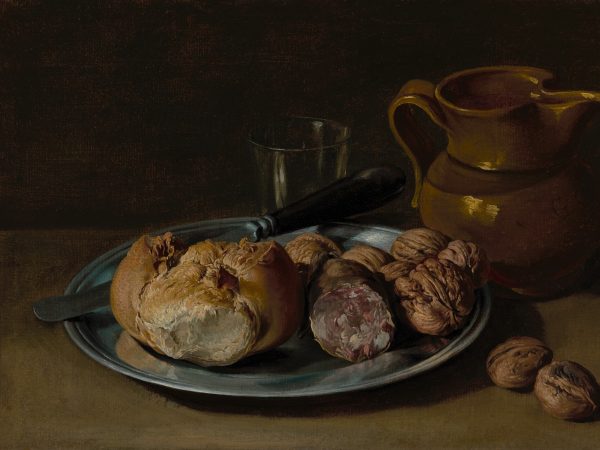 Still Life with Bread, Salami, and Nuts