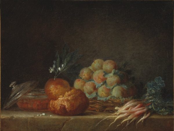 Still Life with Brioche, Fruit and Vegetables