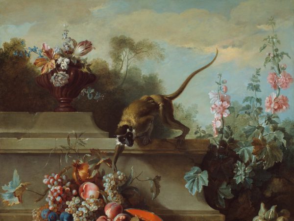 Still Life with Monkey, Fruits, and Flowers