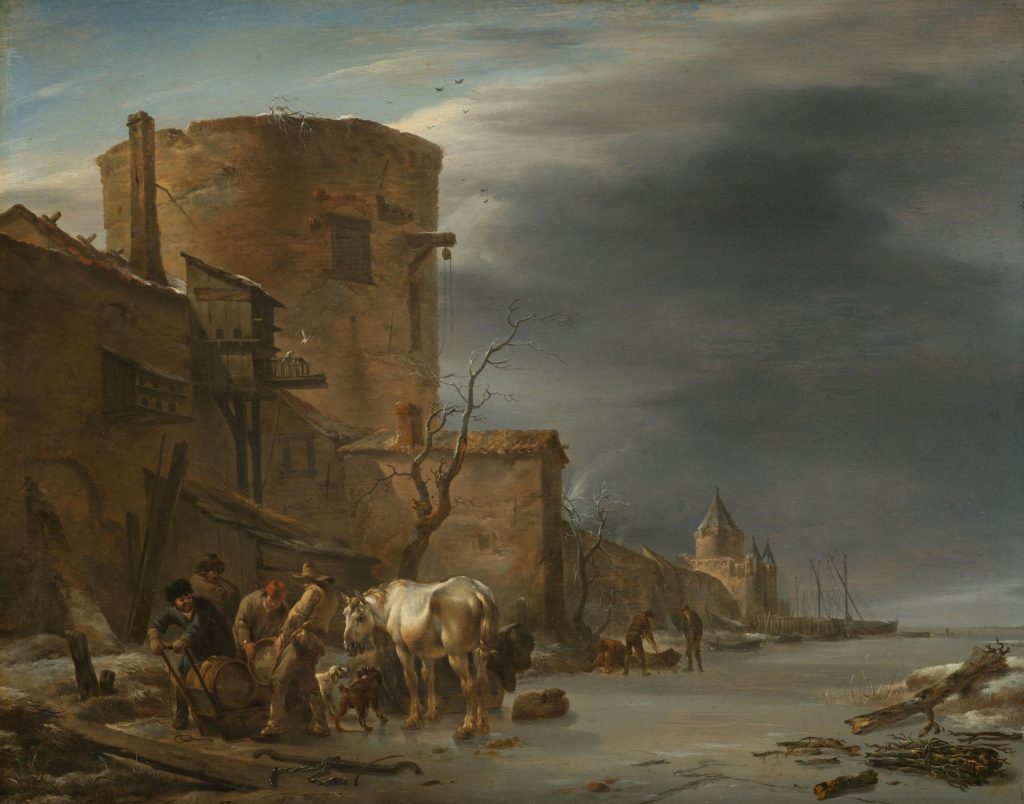 The City Wall of Haarlem in the Winter