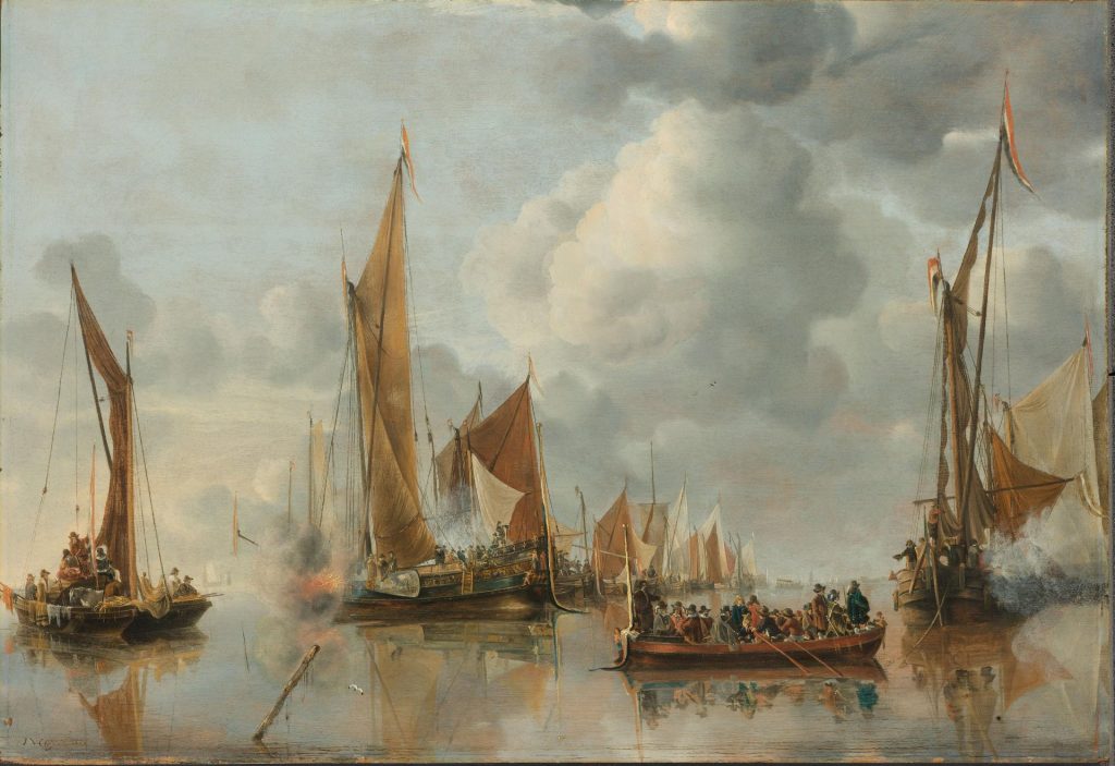 The Home Fleet Saluting the State Barge