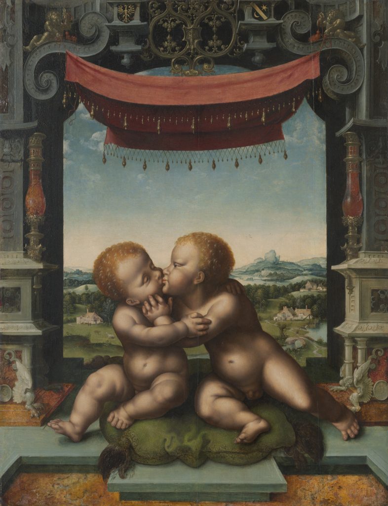 The Infants Jesus Christ and Saint John the Baptist Embracing