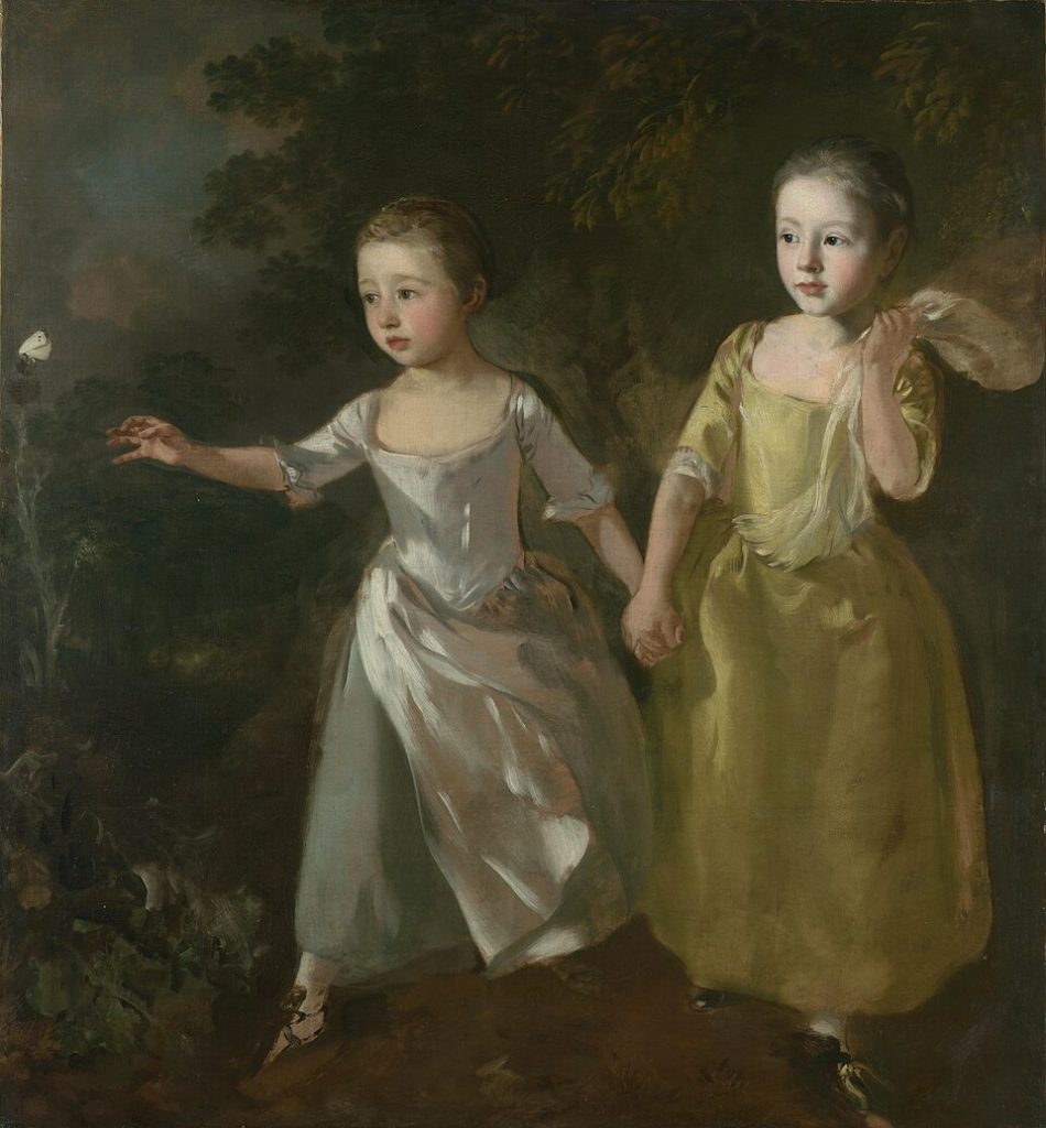The Painter's Daughters Chasing a Butterfly