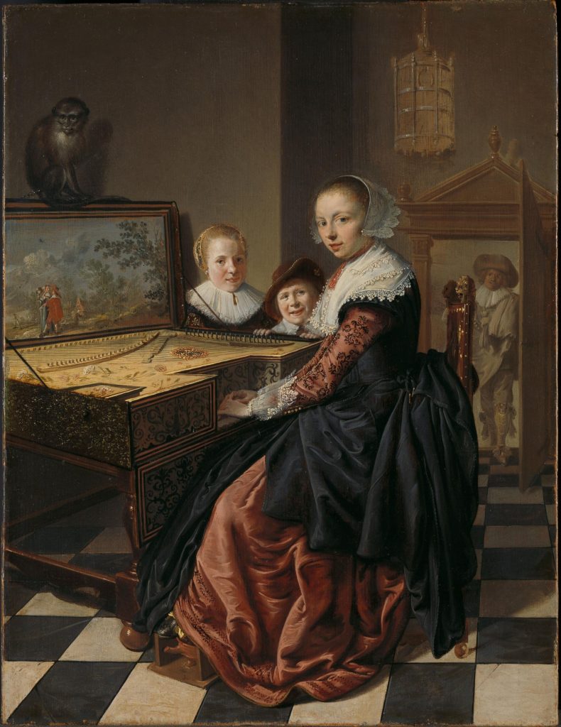 woman-playing-the-virginal