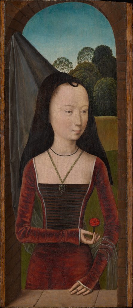 Young Woman with a Pink